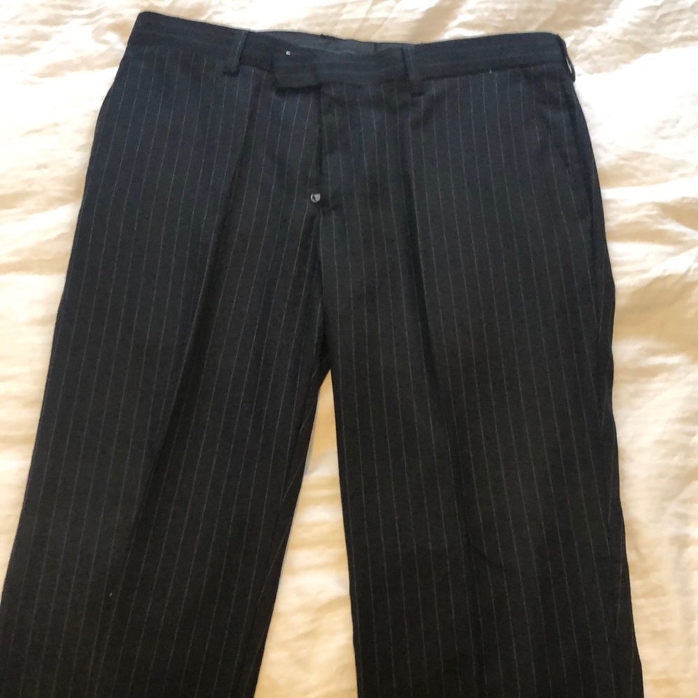 John Varvatos dress pants. Black w pinstripe